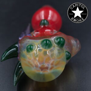 product glass pipe 210000047456 00 | Catfish Glass Red Honeycomb Frit w/ Horns HP