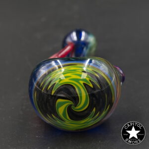 product glass pipe 210000047631 00 | Gem's Glasswerx Green and Black front HP