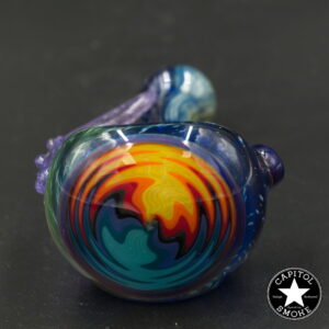 product glass pipe 210000047635 00 | Gem's Glasswerx Orange and Blue front HP