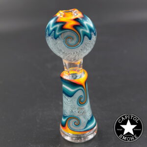 product glass pipe 210000047700 00 | Mike Fro Orange and Blue Onies