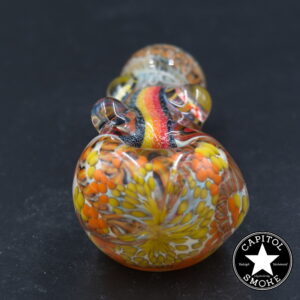 product glass pipe 210000047725 00 | Glassberry Cupcake Orange and Yellow w/ Flower Millie Handpipe