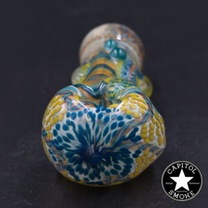 product glass pipe 210000047729 00 | Glassberry Cupcake Blue and Yellow w/ 2 Blue Marbles Handpipe